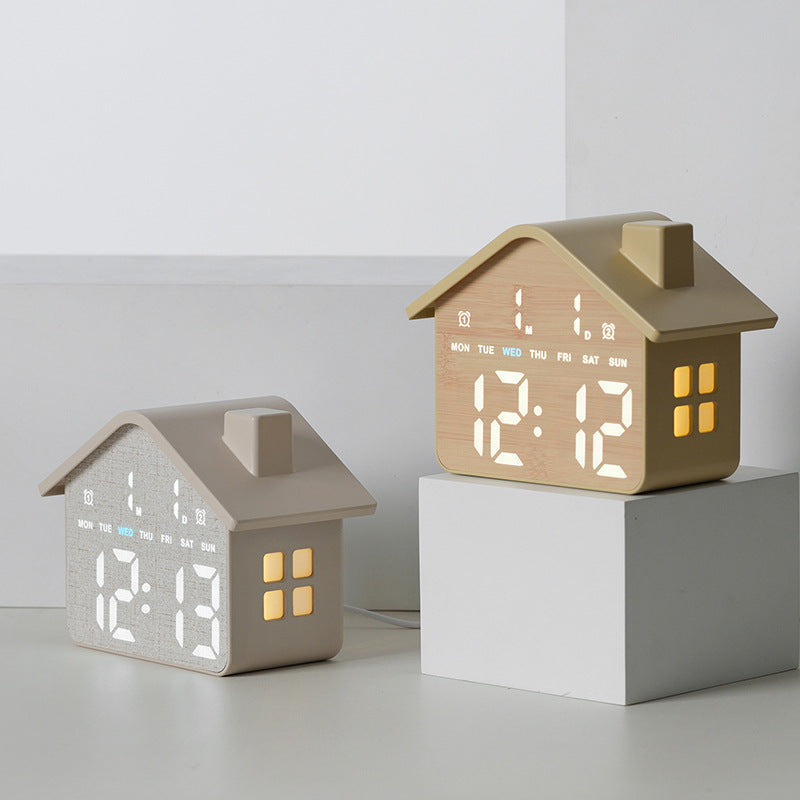Digital House-Shaped Creative Alarm Clock