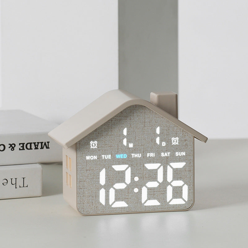 Digital House-Shaped Creative Alarm Clock