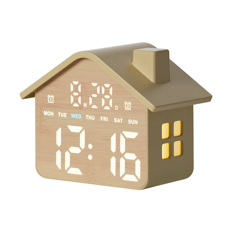 Digital House-Shaped Creative Alarm Clock