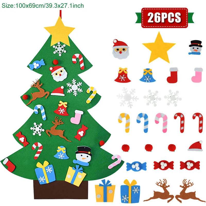 DIY Felt Christmas Tree Ornament Kit for Kids