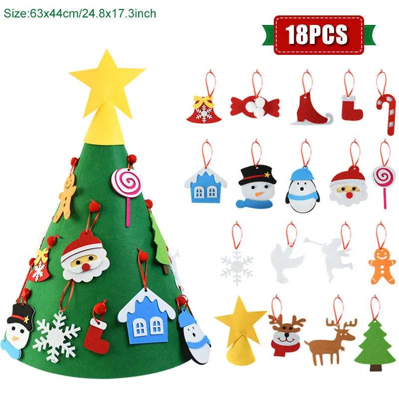 DIY Felt Christmas Tree Ornament Kit for Kids