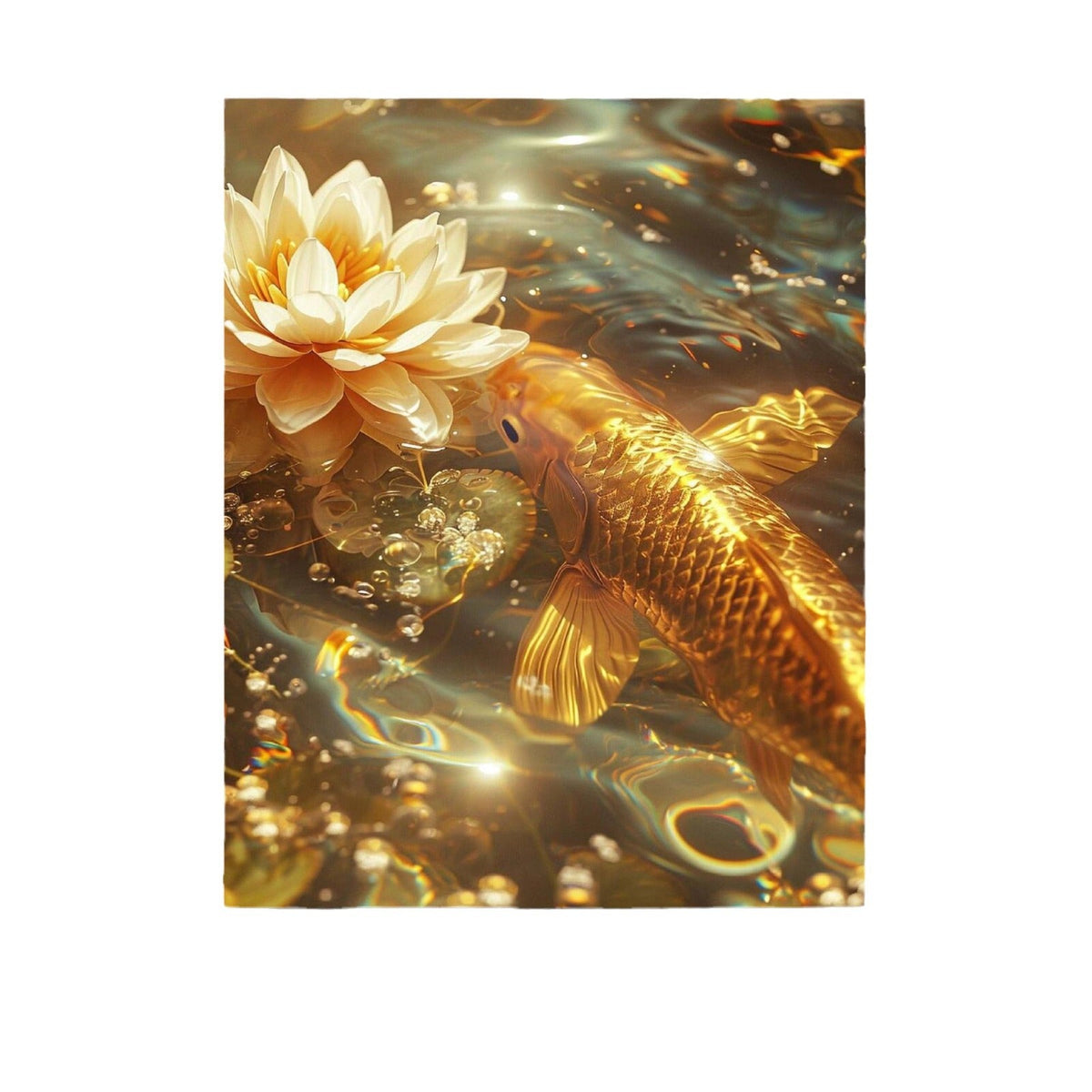 DIY Koi Fish and Water Lily Paint by Numbers Kit