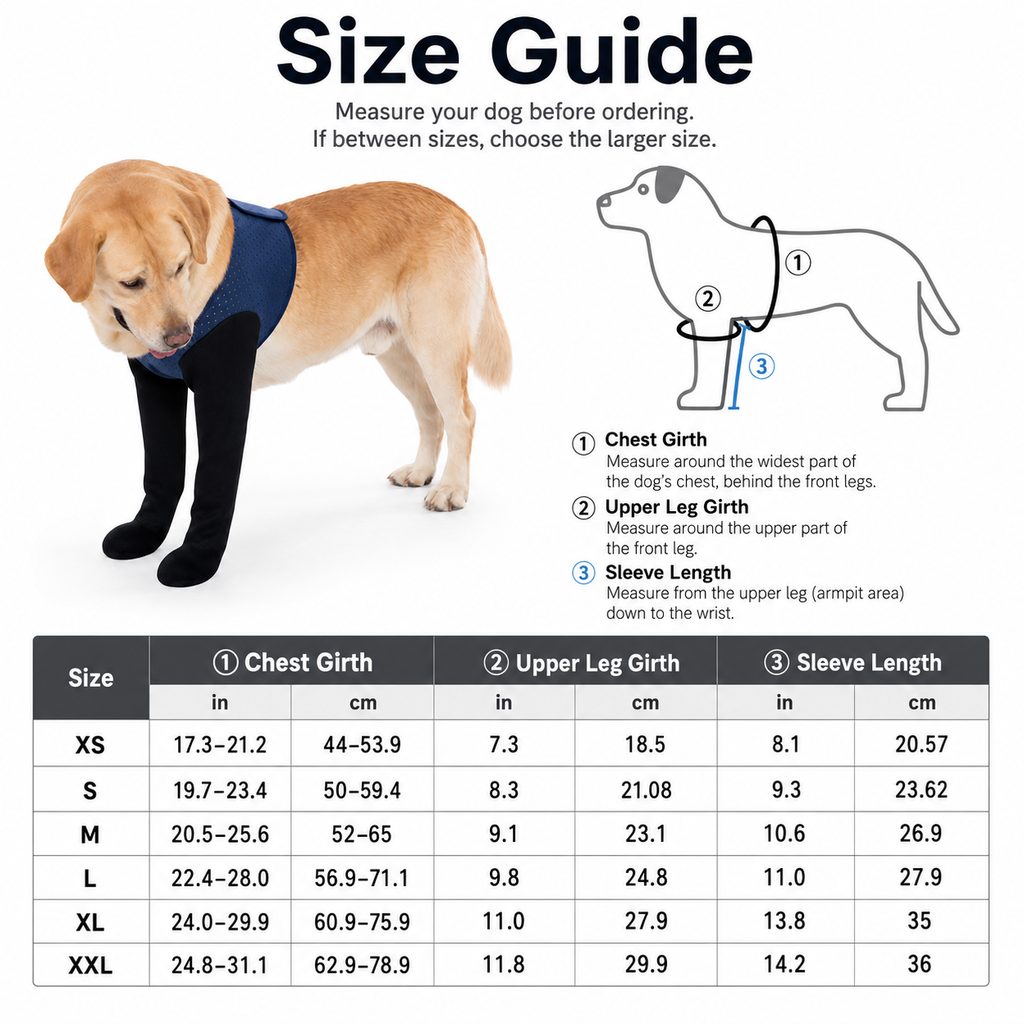 PawGuard Dual Front Leg Recovery Sleeves for Dogs - Cone-Free Anti-Lick Protection for Post-Surgery, Scratching & Sensit