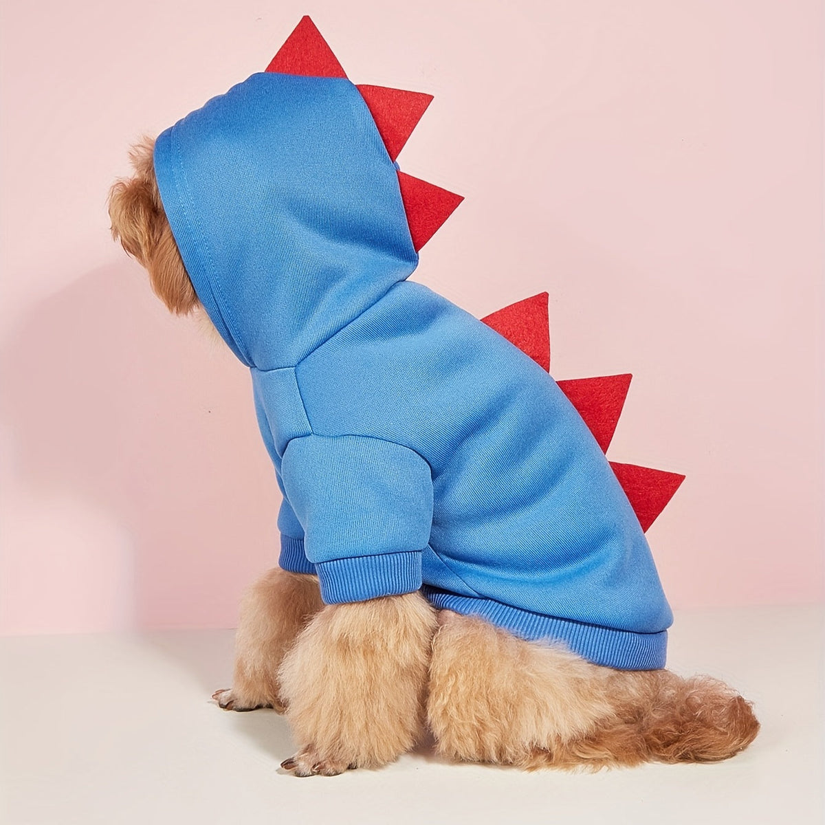 Dog Halloween Costume Fleece Dinosaur Hoodie – Warm Pet Outfit