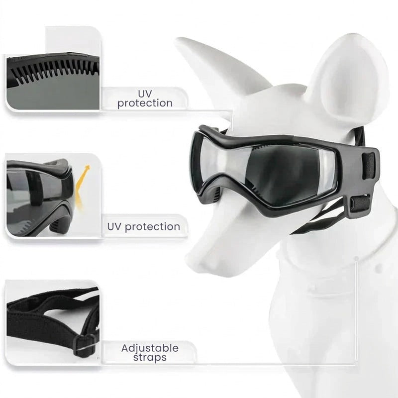 Dog Helmet with Goggles for Eye Protection