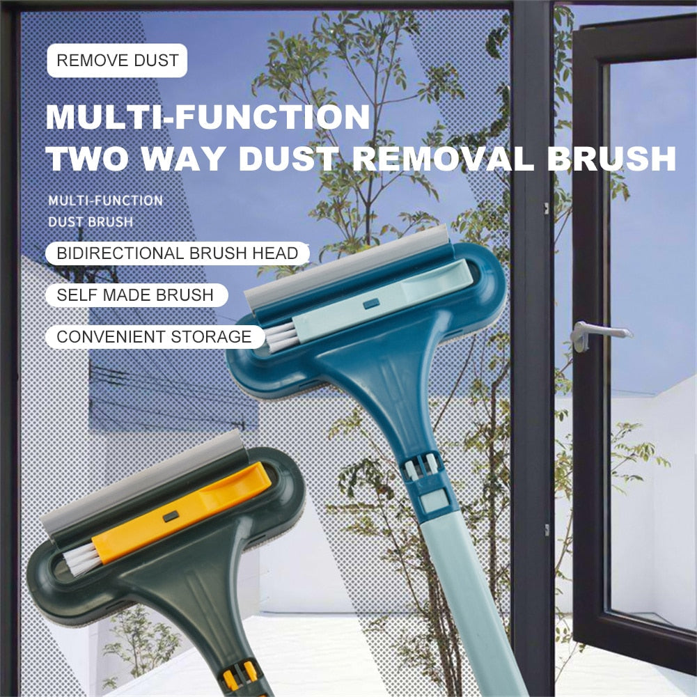 Double-Sided Window Screen Cleaning Brush with Extendable Handle