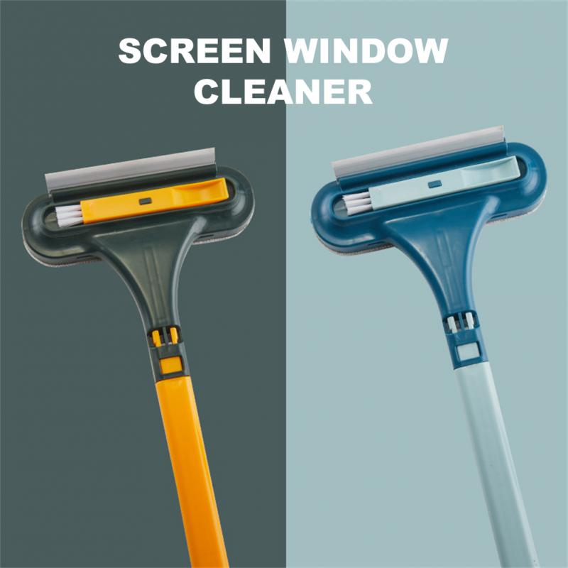 Double-Sided Window Screen Cleaning Brush with Extendable Handle