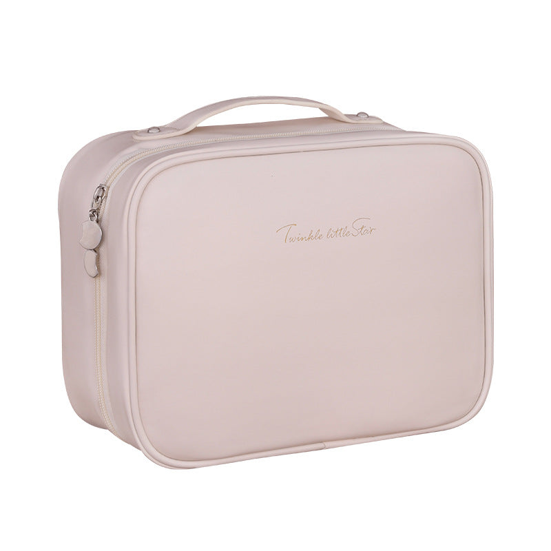 Double Zipper Cosmetic Organizer with Elegant Interior Compartments