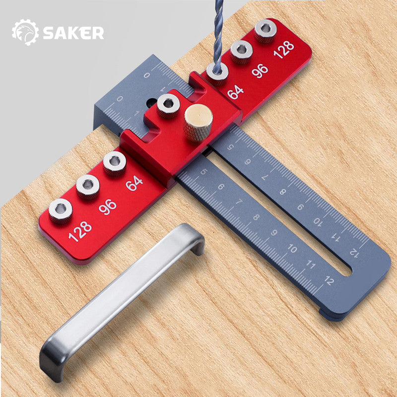 Drawer Handle Hole Punch Jig with Drill Bits