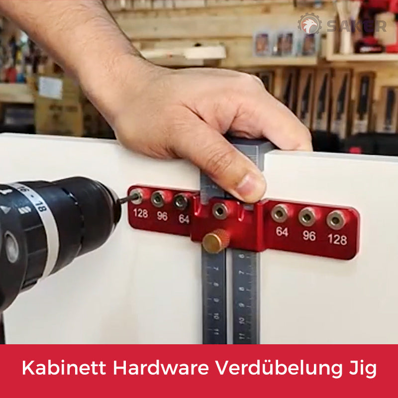 Drawer Handle Hole Punch Jig with Drill Bits