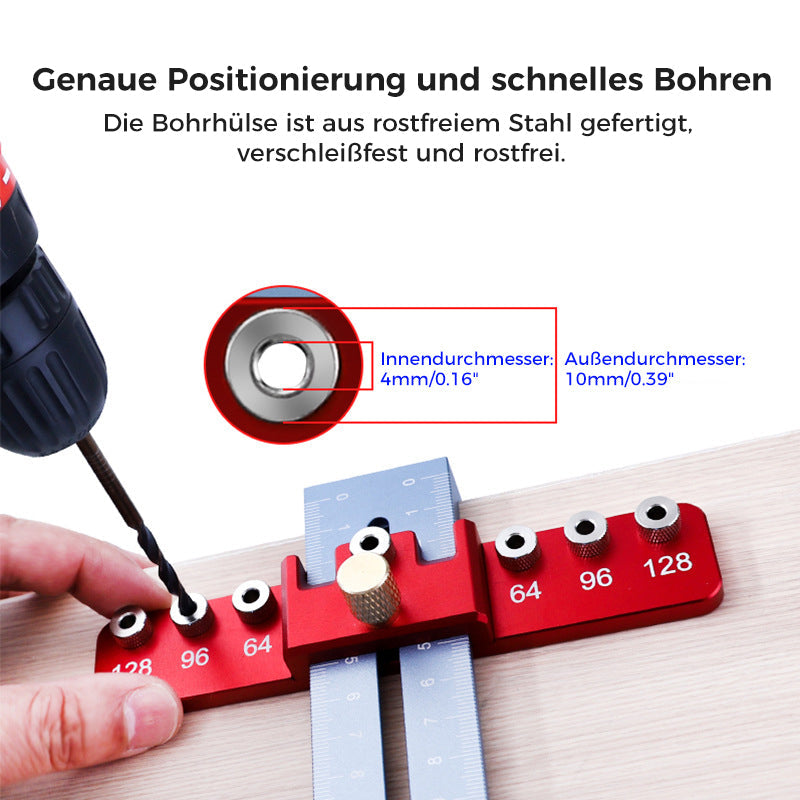 Drawer Handle Hole Punch Jig with Drill Bits