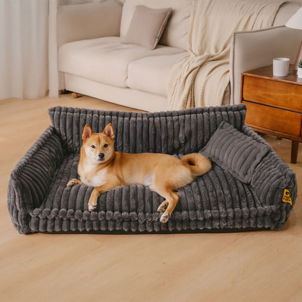 DreamPaw Orthopedic Dog Bed with Neck Support and Removable Washable Cover