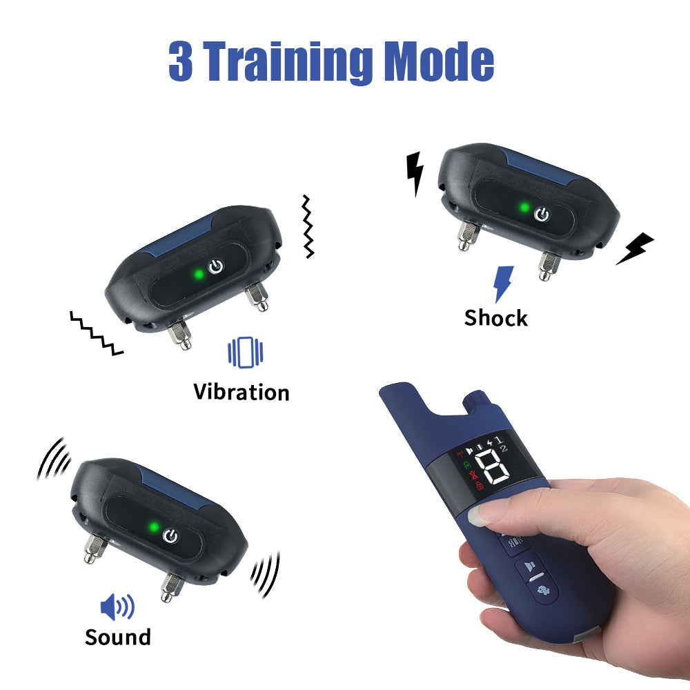 Electric Dog Training Collar – 500m Remote Control, Waterproof IPX7, Shock, Vibration & Sound Modes