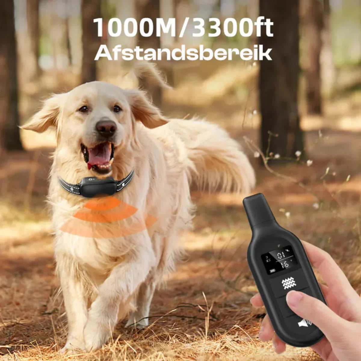 Electric Dog Training Collar with Remote Control – Waterproof, 16 Adjustable Levels, 3300 ft Range