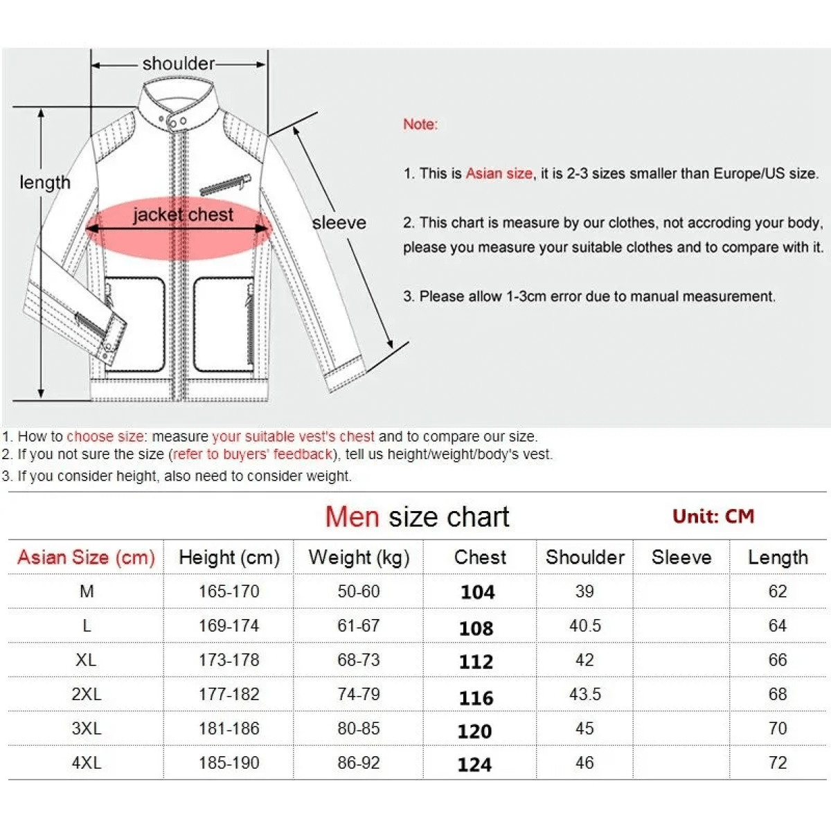 Electric Heated Vest Jacket for Men and Women