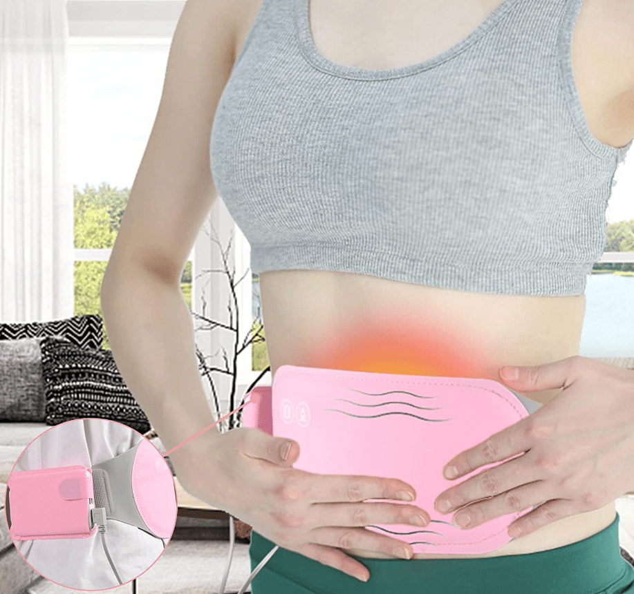 Electric Heating Pad for Abdominal Pain Relief with Vibration Function