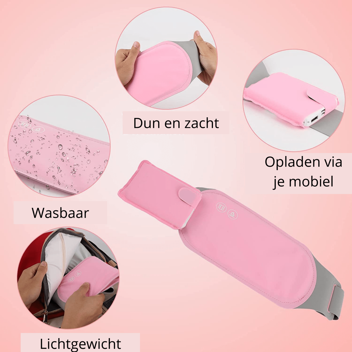 Electric Heating Pad for Abdominal Pain Relief with Vibration Function