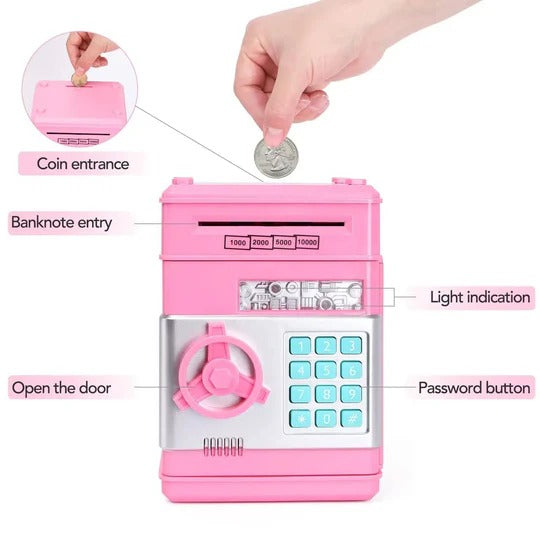 Electronic ATM Piggy Bank for Kids with Code Lock