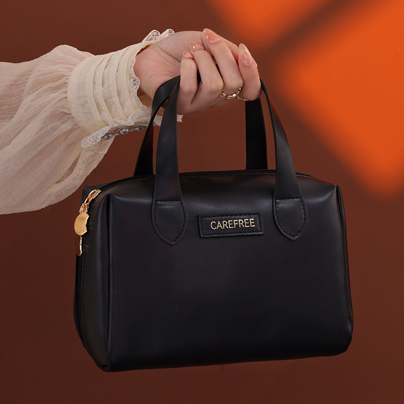 Elegant Faux Leather Cosmetic Organizer