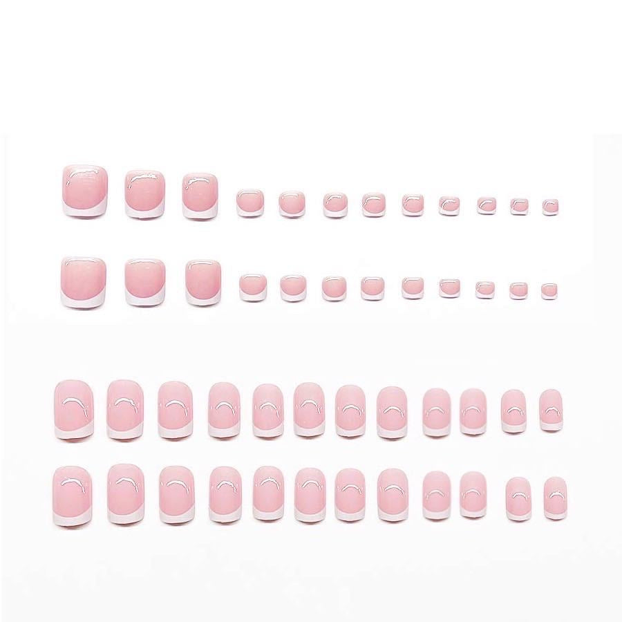 Elegant French Tip Nail Set