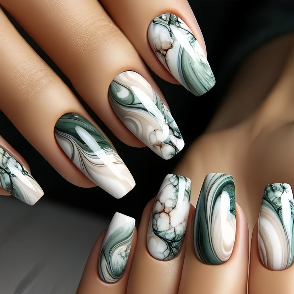 Elegant Marble Design Press-On Nails