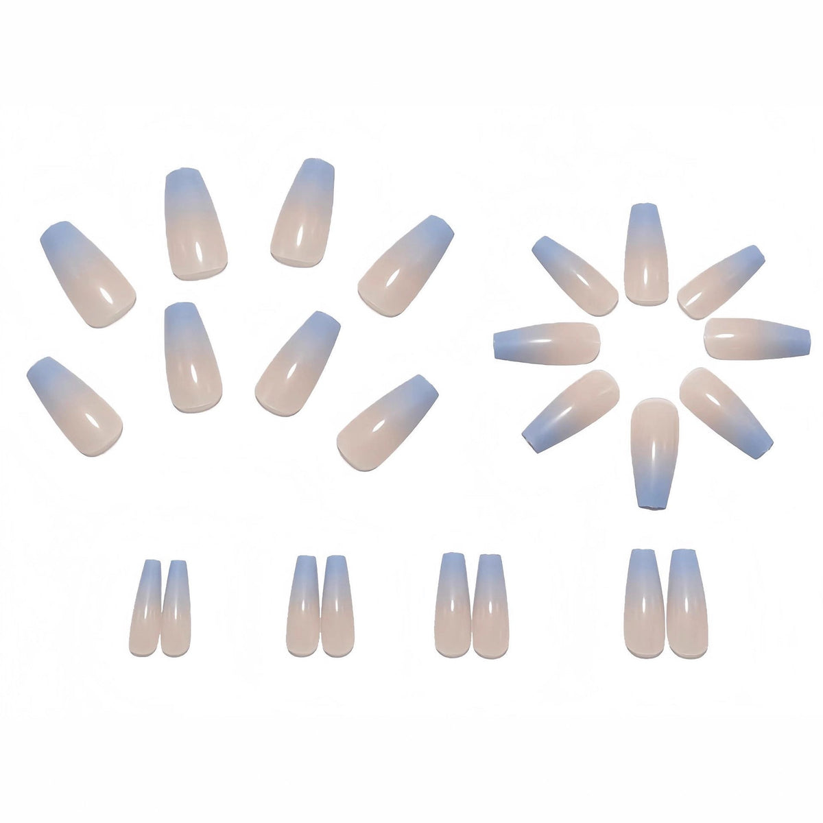 Elegant Ombre Acrylic Press-On Nails