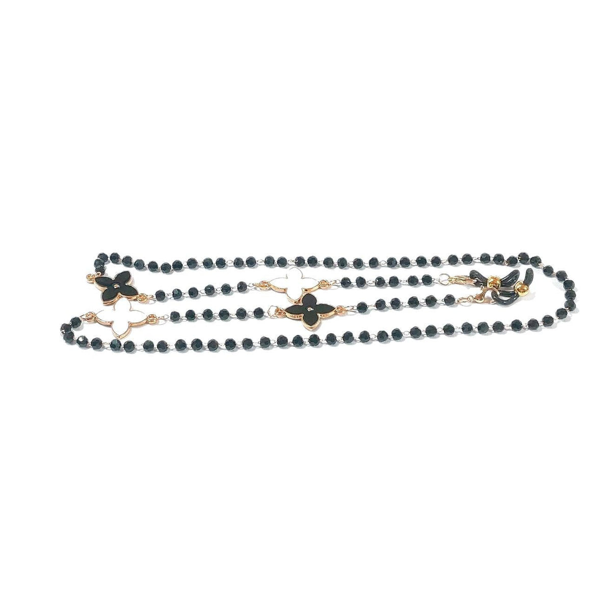 Elegant pearl necklace with flower pendants