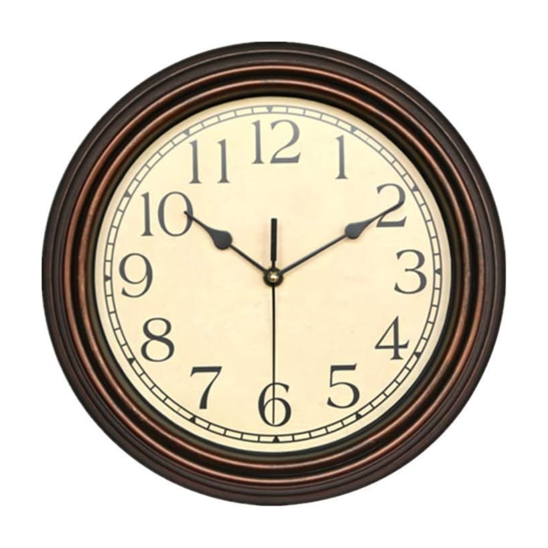 Elegant Wooden Wall Clock for Living Room - Silent
