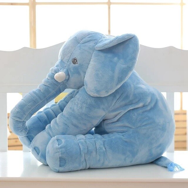 Elephant soft toy, large 40 or 60 cm plush elephant cushion for babies and children, PP cotton filling, 5 colors