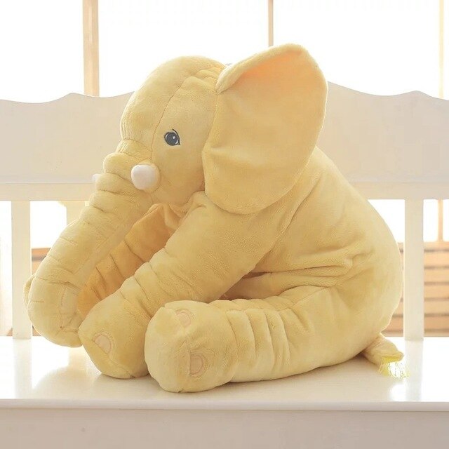 Elephant soft toy, large 40 or 60 cm plush elephant cushion for babies and children, PP cotton filling, 5 colors