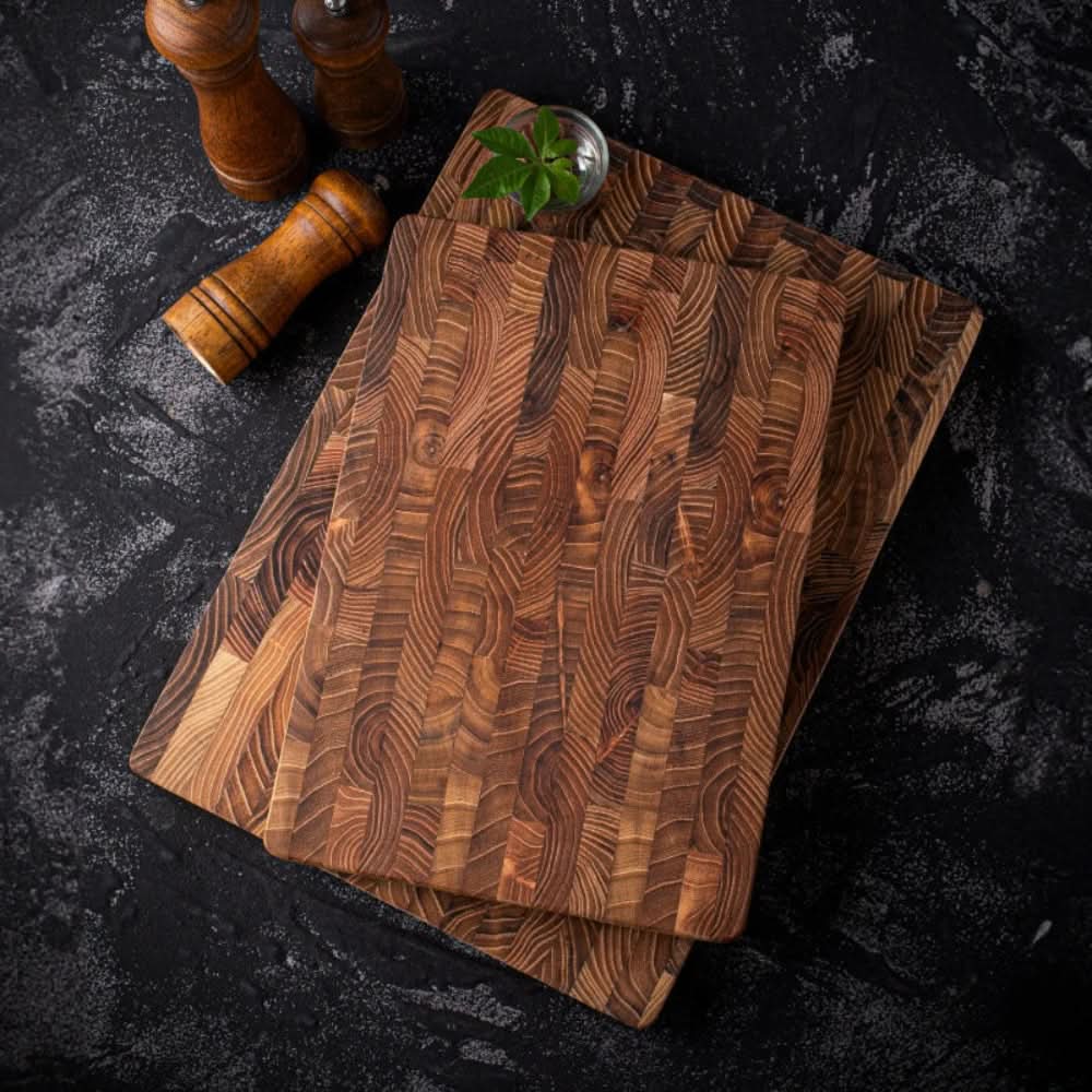 End-Grain Wooden Cutting Board – Durable Chef Chopping Block