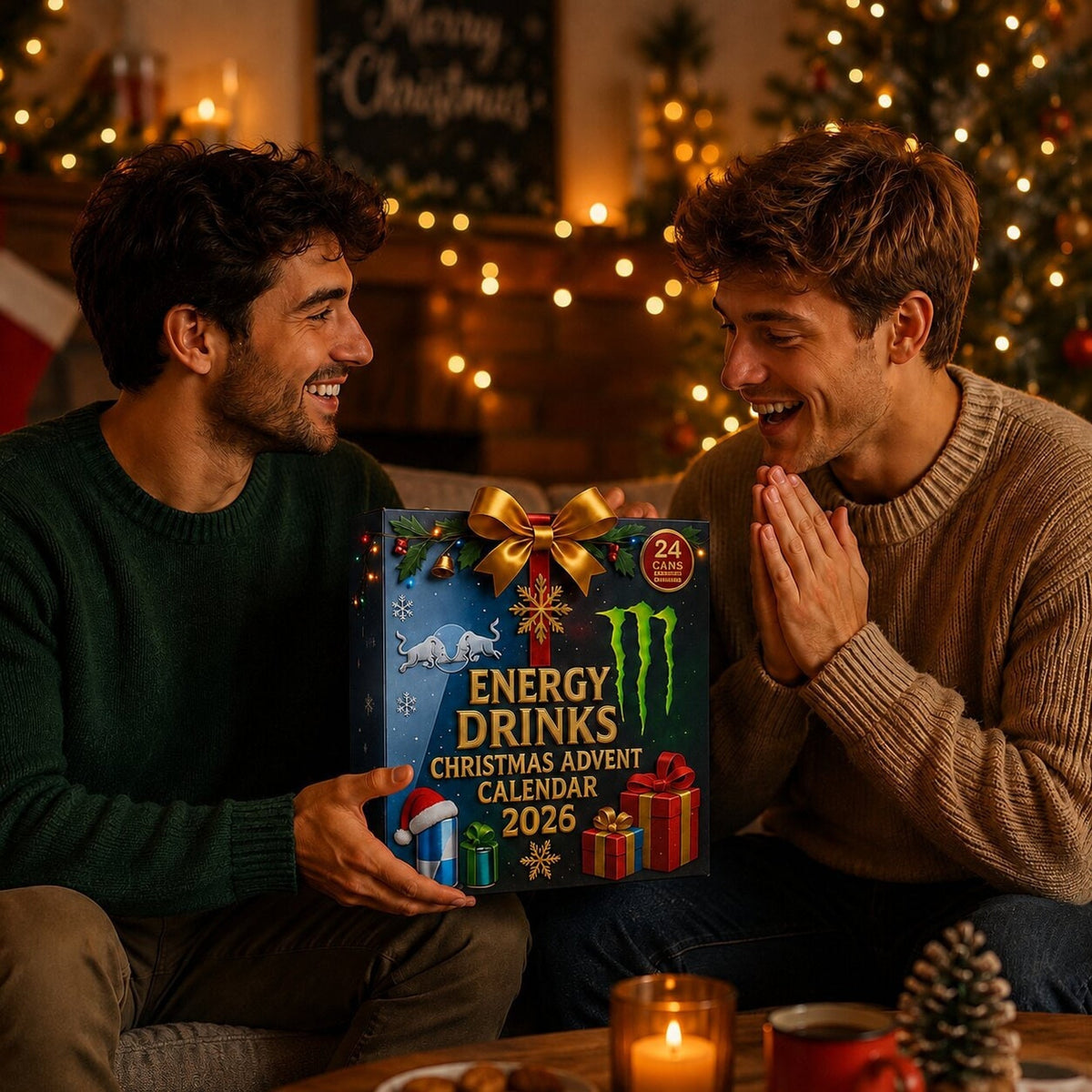 Energy Drink Advent Calendar 24 Days Christmas Countdown Box