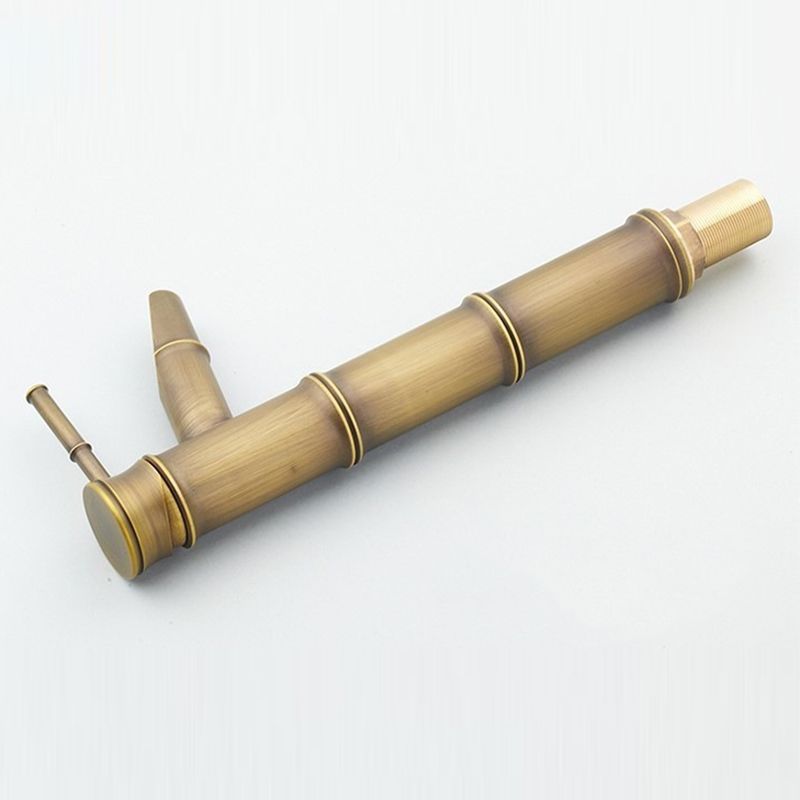 Farmhouse single-handle bathroom faucet in brass