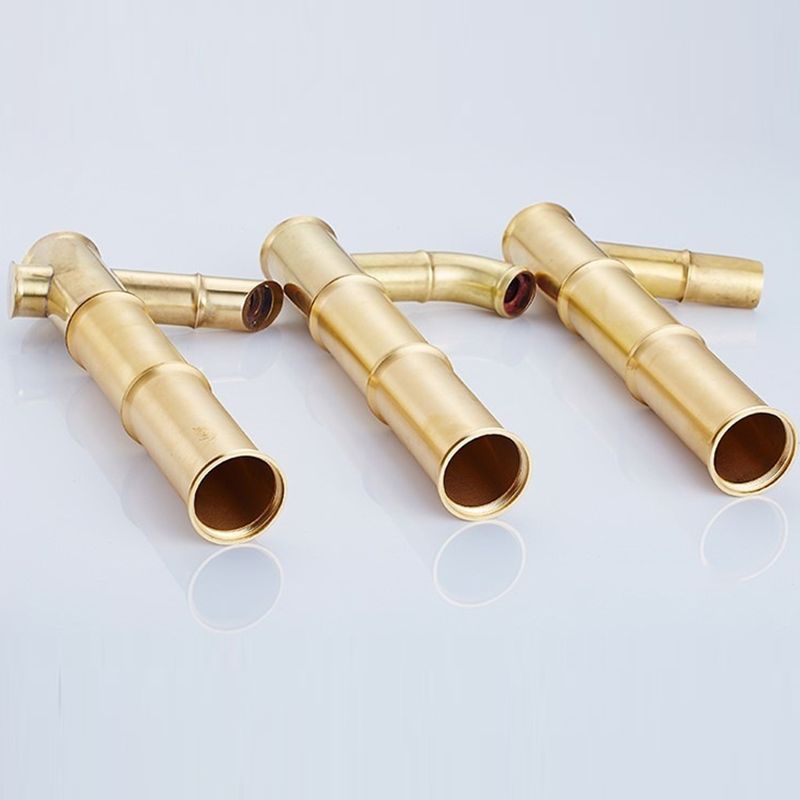 Farmhouse single-handle bathroom faucet in brass