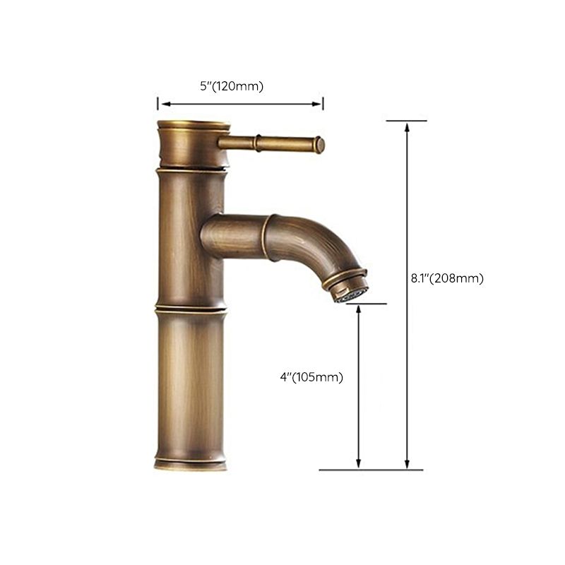 Farmhouse single-handle bathroom faucet in brass