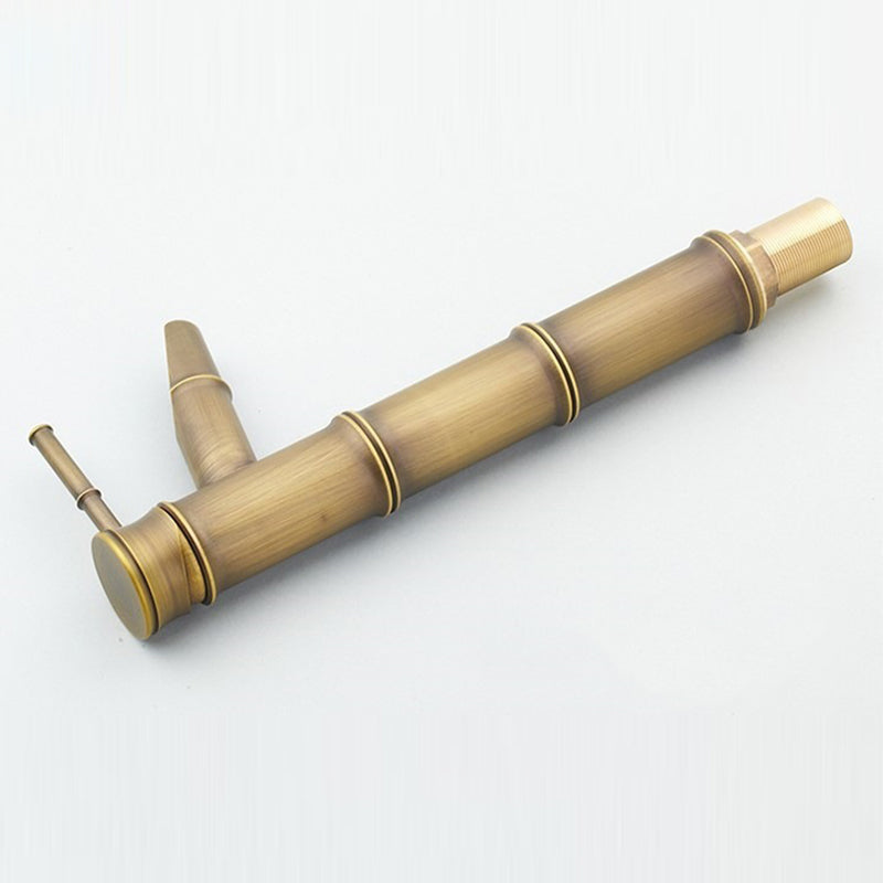 Farmhouse single-handle bathroom faucet in brass