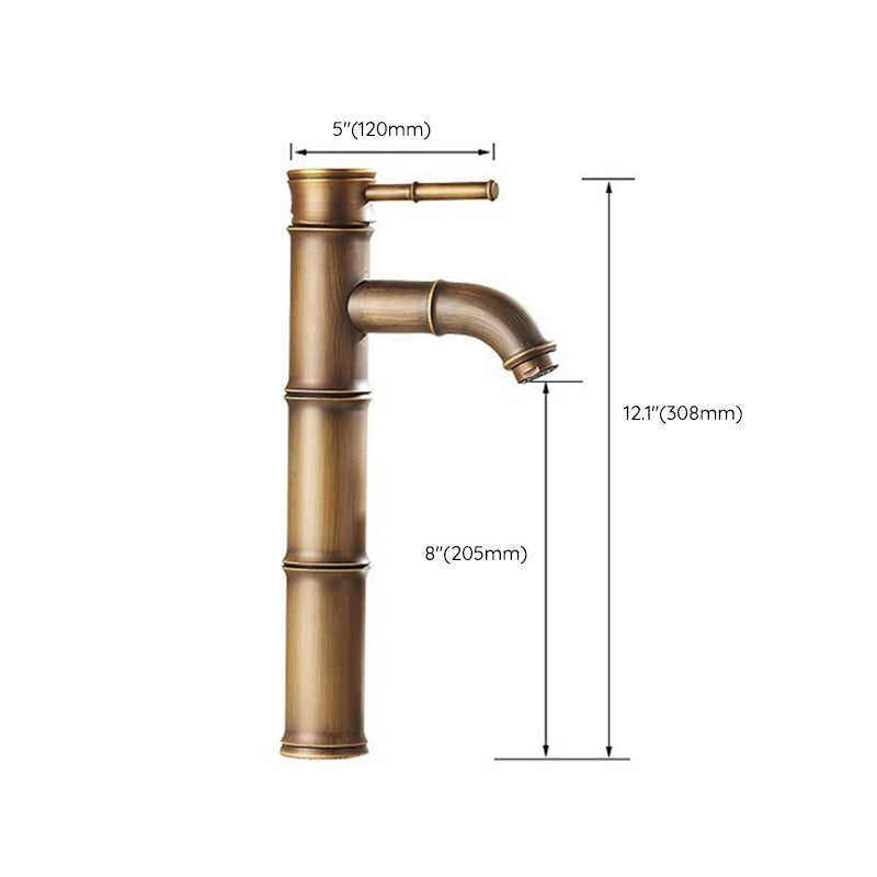 Farmhouse single-handle bathroom faucet in brass