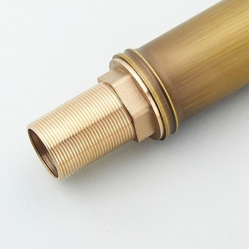 Farmhouse single-handle bathroom faucet in brass