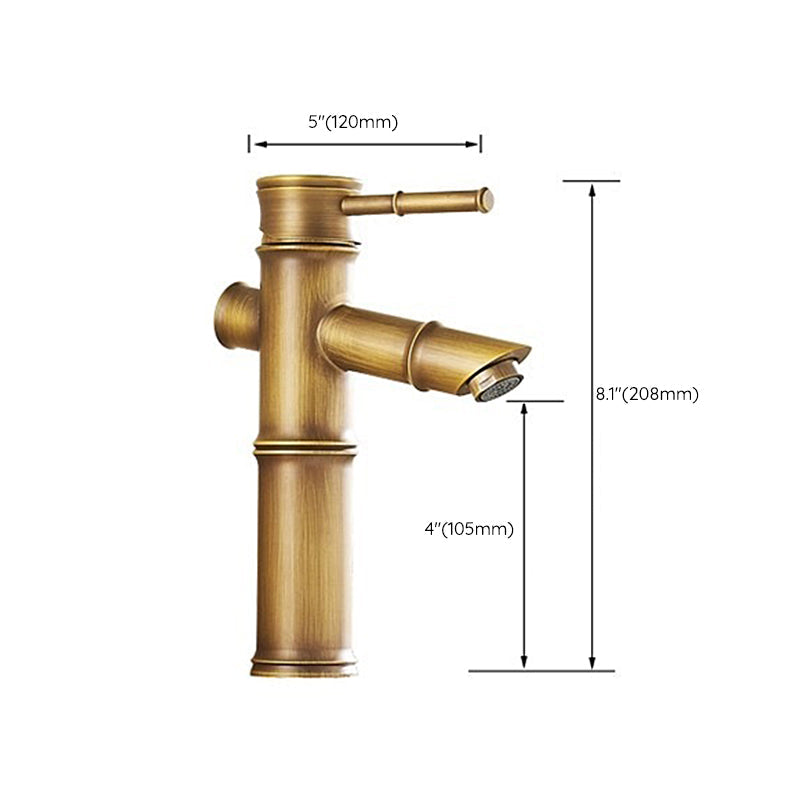 Farmhouse single-handle bathroom faucet in brass