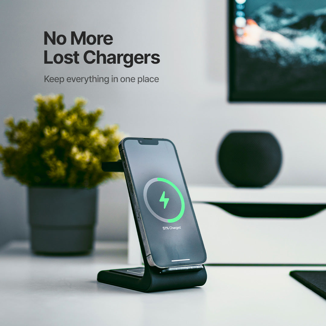 Fast Wireless Charger Dock with Multi-Device Support