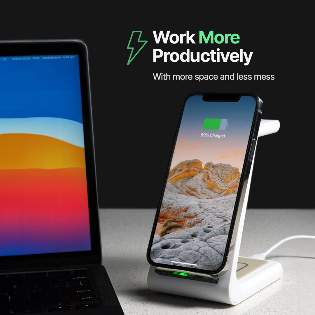 Fast Wireless Charger Dock with Multi-Device Support