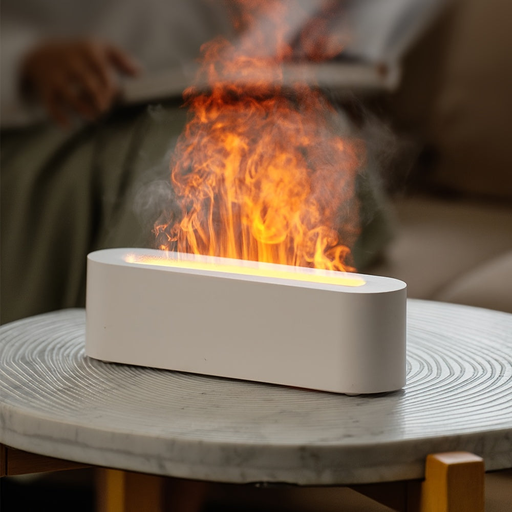 Fireplace Flame Ultrasonic Humidifier with Cool Mist & LED Light
