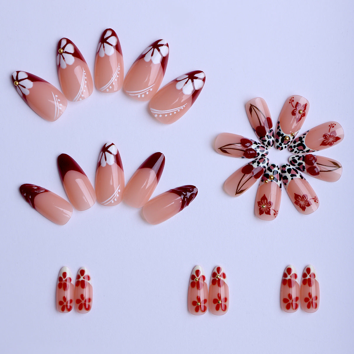 Floral & Animal Motif Press-On Nails