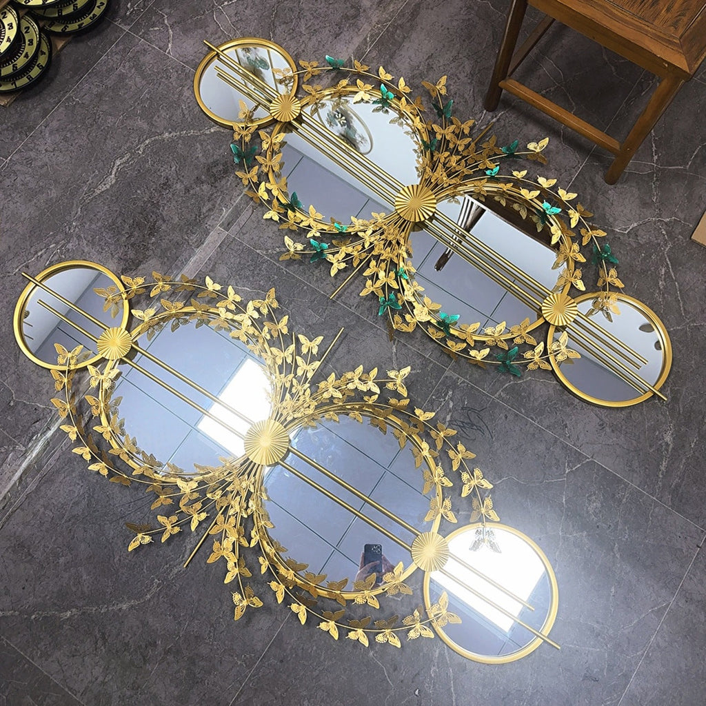 Floral decorative wall mirror
