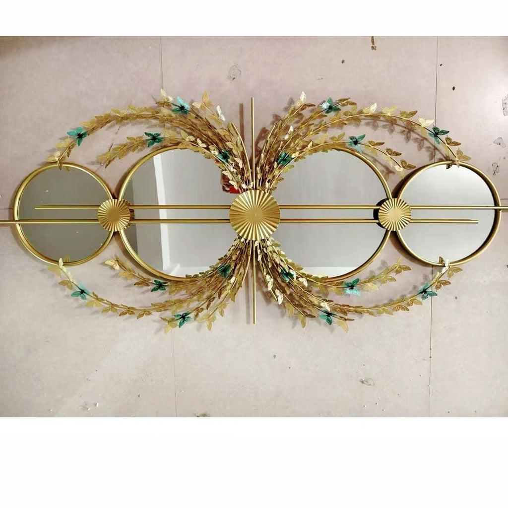 Floral decorative wall mirror