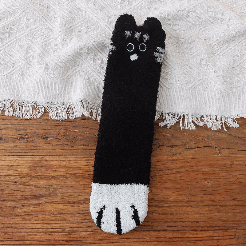 Fuzzy Cat Paw Socks