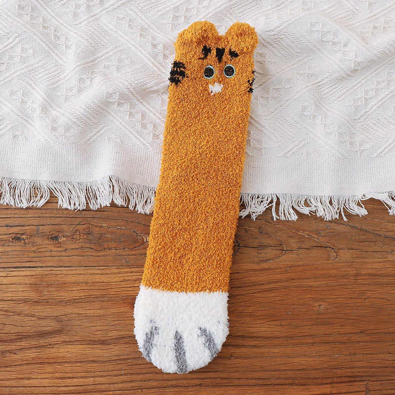 Fuzzy Cat Paw Socks