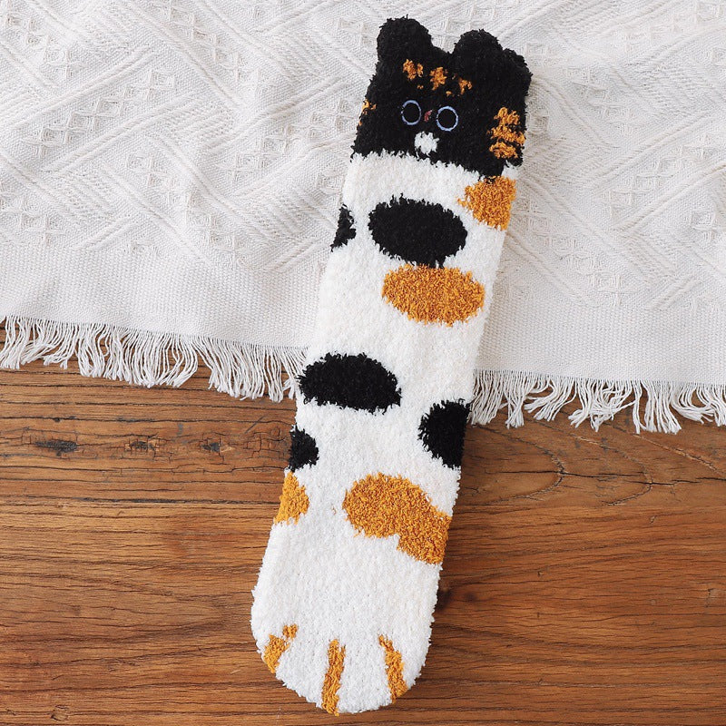 Fuzzy Cat Paw Socks