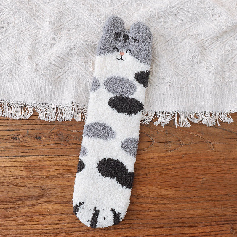 Fuzzy Cat Paw Socks