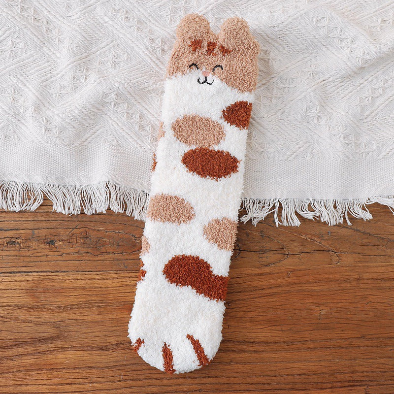 Fuzzy Cat Paw Socks